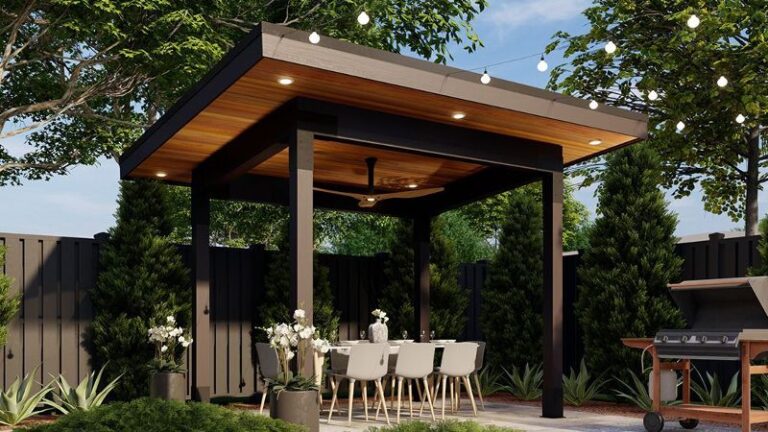 طراحی و اجرای آلاچیق فلزی